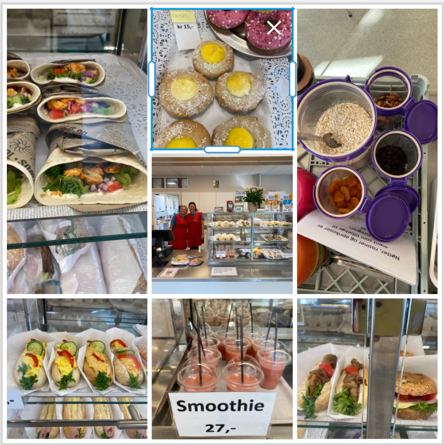 Bilde av mat fra kantinen - Klikk for stort bilde